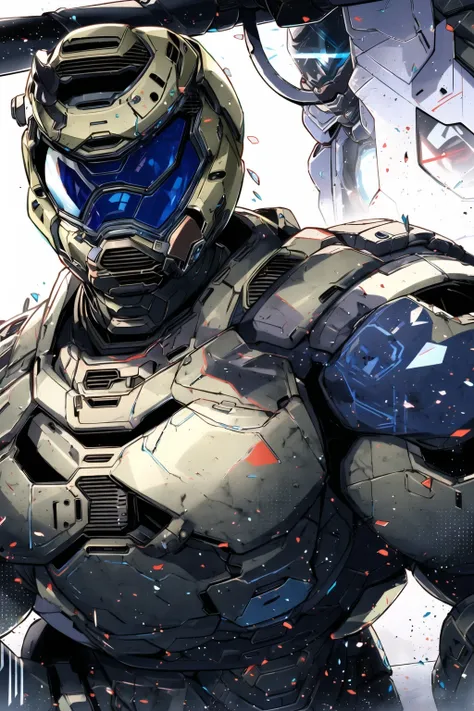 1boy,<lora:Better_Masked_Style-000008:0.7>,masked,muscular,strong rim light,moody lighting,armor,highres,rim light,by zoyu,by sedo,(doomguy,doom,doomslayer),(nude,penis,cum),
