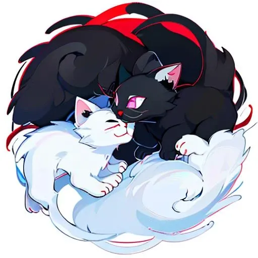 (masterpiece:1.3),(best quality:1.2),8k,absurdres,unity 8k wallpapper,(extremely detailed:1.3),highestres,
duality_yin_yang, simple background, white background, full body, no humans, :3, animal, cat, black cat, animal focus, flat color, whiskers, white cat, ._.,
<lora:duality_yin_yang-10:1>