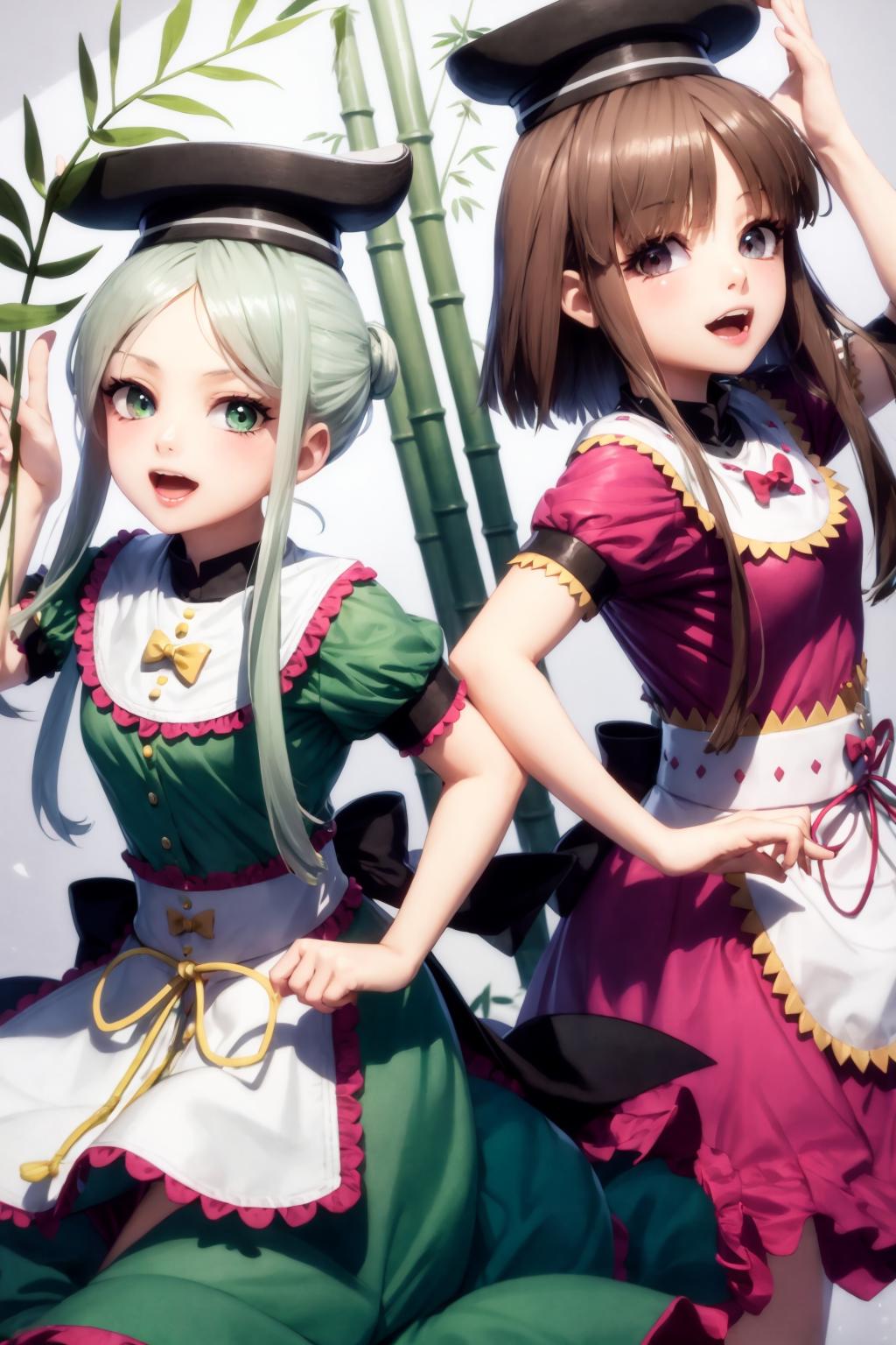 Nishida Satono x Teireida Mai (touhou) 尔子田里乃 x 丁礼田舞 东方project v1.0