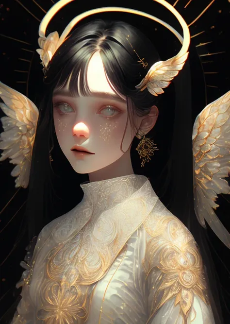 (masterpiece), (best quality), (detailed), light layer, lustrous skin, (intricate detailed , taut clothes, , demon wings,hair ornament :1.2), from above, black hair, black choker, long hair, hime cut, woman, blunt bangs, sidelocks, red eyes, holding quarterstaff,holding scythe,holding sword, (mature female:1.1), [uncensored, NSFW, nipples], side-ponytails  (simple background:1.1),  <lora:MagicLORA:1>