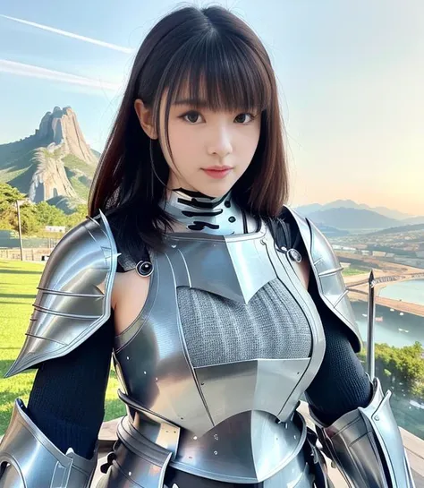 (8k, best quality, masterpiece:1.2), (realistic, photorealistic, photo-realistic:1.37), ultra-detailed, beautiful detailed eyes, beautiful detailed nose, (((balanced eyes))), ((upper body 1:2)),((big breasts)), (((sweater))), natural skin texture, 24mm, 4k textures, soft cinematic light, adobe lightroom, photolab, hdr, intricate, elegant, highly detailed, sharp focus, ((((cinematic look)))), soothing tones, insane details, intricate details, hyperdetailed, low contrast, soft cinematic light, dim colors, exposure blend, hdr, faded, slate atmosphere,
<lora:Xiianger:0.75>, Xiianger, (((armor))), (((shoulder armor))), (((knight))), (((mountain landscape)))