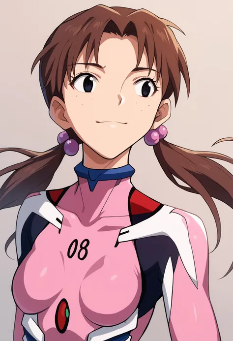 score_9, score_8_up, score_7_up, 1girl, <lora:HikariHorakiXL:1> 1girl, hikarihoraki, brown hair, twintails, freckles, hair bobbles, long hair, black eyes <lora:Degen_Mari_v2:.8> two_toned_bodysuit, numbered