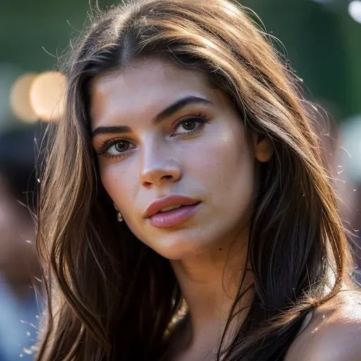 high quality Erotic paparazzi shot , (Dua ) celebrity erotic photograph , nude, topless, outdoor crowded area, extremely long hair ,tall figure , erotic photoshoot , fit muscular figure , exhausted look, shiny sweaty skin, seductive expression , celebrity, female, woman, hollywood actress, , erotic angle ( , depth of field, insanely detailed skin texture, hyper detailed features )