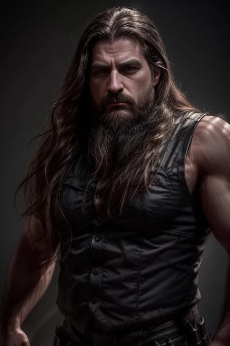 portrait of a ruggeDly hanDsome palaDin, soft hair, muscular, half boDy, masculine, mature, salt anD pepper hair, skin, hairy, D & D, Fantasy, difficult, elegant, highly DetaileD, Digital painting, ArtStation, conceptual art, smooth, Sharp Focus, illustration, art by artgerm anD greg rutkowski anD alphonse mucha