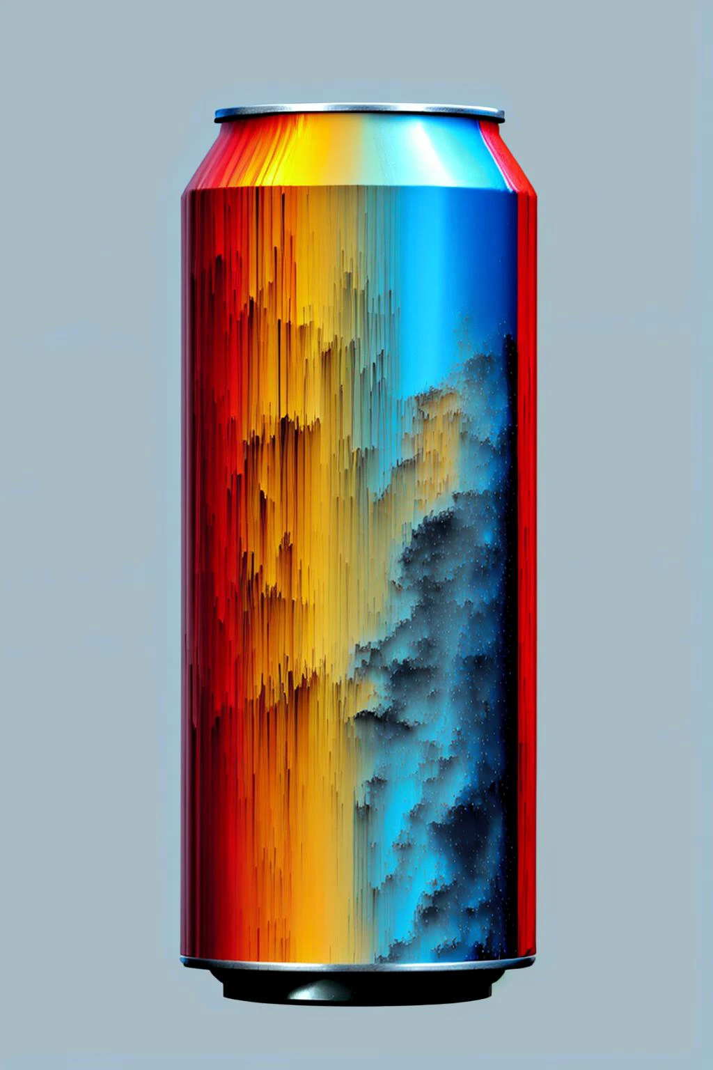 Colo, Can, Coke, Tin Can, Drink, Liquid, Splash, Colors, Logo, <lora:Pixel Sorting v1:1.5>. <lora:chromatic_aberration_v11:0.8>