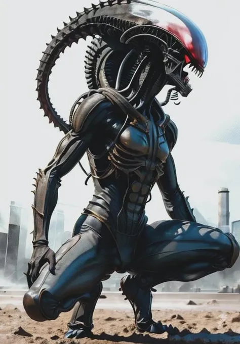 HD,sharp,Beautiful and detailed,Woman ,((xenomorph)),Alien,creature,monster girl,1girl,Super glossy skin, wide hips, Huge ass, Blushing,Married Woman,A MILF,Lighting Cinematic, Seductress, (huge-breasted), full-body view,1girl in, Solo, (thick thighs:0.3), Curve,in a spaceship, opening legs,Squatting,nude,by Ross Tran, by Ruan Jia, by zaush, by foxovh,MuCoi