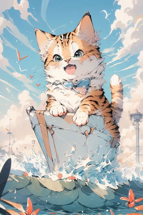 (masterpiece),(best quality), <lora:cat_20230627113759:1>, cat, <lora:NijiExpressV2:0.4>, (masterpiece, best quality, high quality, highres, ultra-detailed),