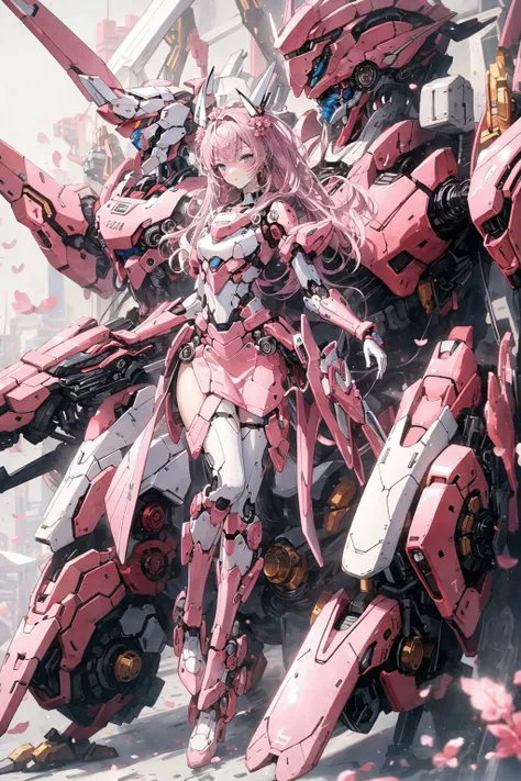 full body, <lora:Mecha_2:0.6>, pink mecha,1girl,full body,, (masterpiece, best quality, high quality, highres, ultra-detailed),