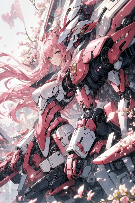 <lora:Mecha_2:0.6>, pink mecha,1girl, solo, (masterpiece, best quality, high quality, highres, ultra-detailed),