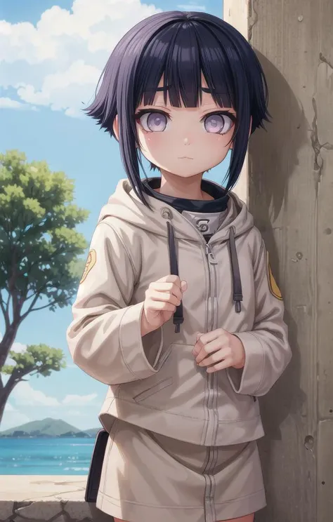 (masterpiece, best quality;1.3), extremely detailed, 1girl, solo, ungry, looking at viewer,
hinata_hyuuga <lora:hinata_hyuuga:0.8>short hair, blue hair, blunt bangs, sidelocks, white eyes, no pupils,hoodie, forehead protector, jacket , jumping, from behind