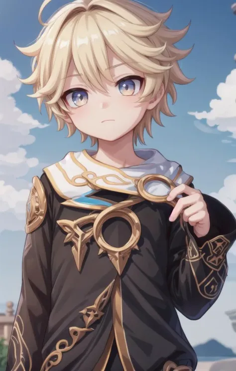1 boy,more details in eyes,cute,looking at viewer, adorabel boy,cute face,details sky,handsome,young,juvenile,((masterpiece:1.4,best quality)),multiple details,colorful hair,eyeshadow,, sfw, <lora:Aether1:1>