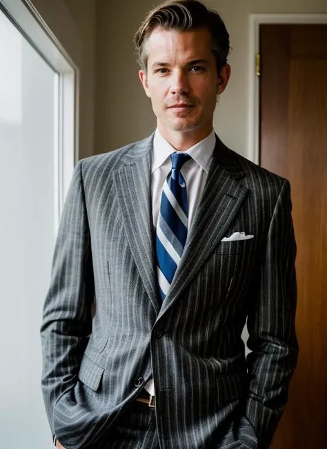RAW portrait photo of handsome young sks person, Striped blazer and dress pants, natural lighting, by William Eggleston, detailed face, UHD, absurdres, epic scene composition,
cinematic look, Fujifilm XT3, dslr, high quality, film grain
<lora:locon_timothyolyphant_v1_from_v1_64_32:1>