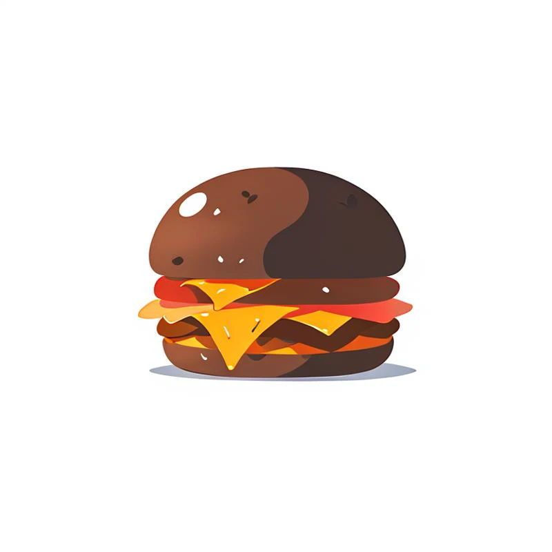 shadow flat vector art,logo, a logo for a burguer shop, burguer, food, ),LogoRedAF ,<lora:LogoRedmond15V-LogoRedmAF-Logo:1>,simple background,