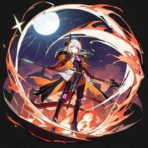 [transparent background, ::0.425],masterpiece, best quality,ningen_mame,ciloranko,sho_(sho_lwlw),tianliang duohe fangdongye,rhasta,
weapon , solo, horns, armor, scales, dragon, fire, 1girl, tail, glowing, no humans, moon, sky, dragon tail, star \(sky\), female focus, glowing eyes   ,
<lora:GachaSplashAlterXL_V1:0.4>, <lora:DohnaXL_V1:0.5>