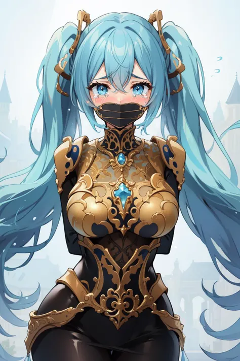 (masterpiece, best quality), intricate details,
1girl, <lora:sona:0.8> sona, crying, tears, sad
<lora:mummification:0.8> mummification (bound), gagged, restrained,