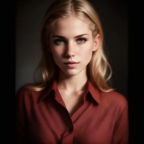 ivetabb, (Masterpiece Photo:) of (Happy) wearing checkered red and black shirt and blue jeans staring at the viewer,(big brown eyes) ,(checkered red and black shirt), (blue jeans),Highly Detailed,(close portrait:1.3),(Feminine:1.4),(beautiful:1.4),(attractive:1.3),calendar pose,perfectly detailed eyes,studio lighting,thematic background, (high detailed skin:1.2), 8k uhd, dslr, soft lighting, high quality, film grain, Fujifilm XT3