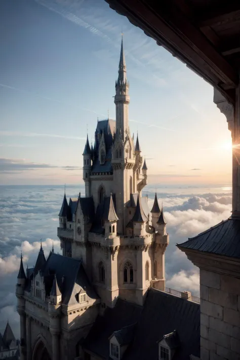 Fantastic scenes, castle in the air, master level image quality, wallpaper high-definition, highest quality, wonderful light and shadow <lora:epi_noiseoffset2:1> <lora:add_detail:1>Bright, daytime