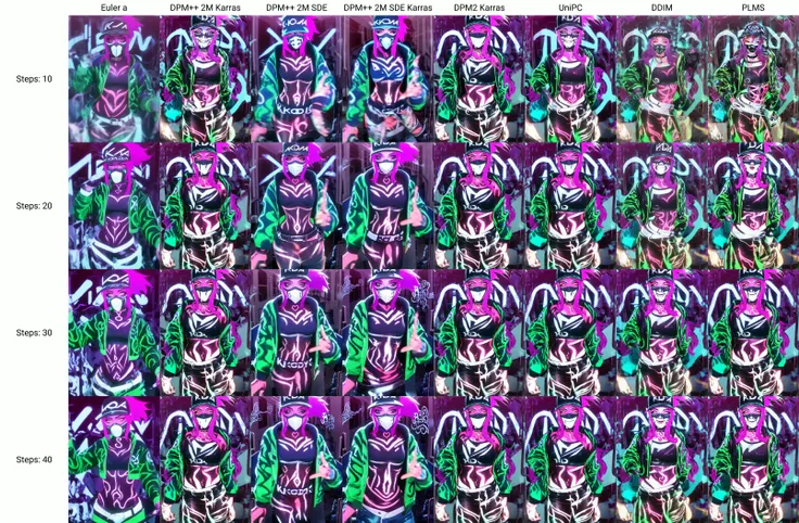 <lora:lol-kda-06:0.8>, k/da (league of legends), 1girl, solo, long hair, breasts, looking at viewer, gloves, hat, navel, jewelry, jacket, ponytail, purple hair, open clothes, choker, midriff, bracelet, open jacket, crop top, makeup, mask, glowing, letterboxed, baseball cap, cropped jacket, mouth mask, idol, train interior, bodypaint, graffiti, neon lights