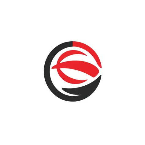 a black and white image of a Basketball with a red scarf on its head, in the style of minimalistic japanese, colorful animations, logo, tupinipunk, soft and rounded forms, rinpa school, flat shapes