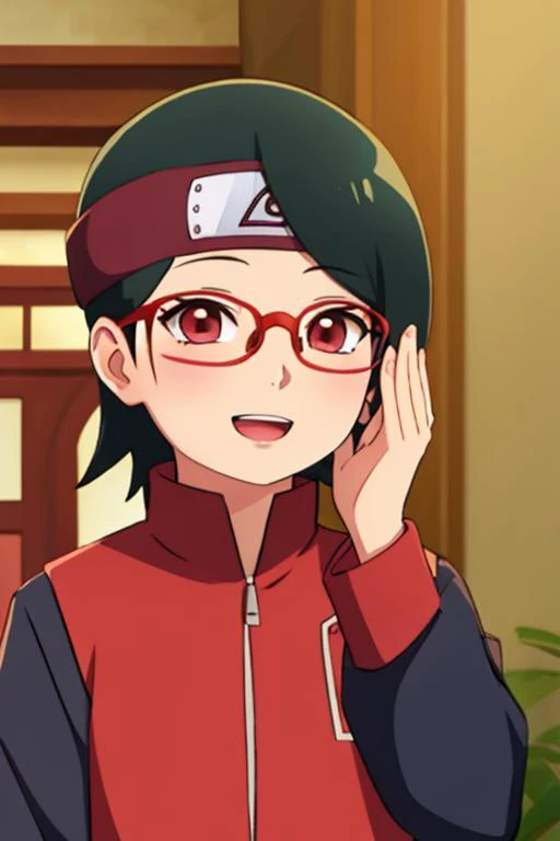 <lora:Sarada:1> "Sarada" "glasses", ecstatic