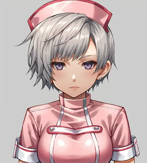 score_9, score_8_up, score_7_up, score_6_up, score_5_up, score_4_up, source_anime, rating_safe
BREAK,
<lora:TrailsOfColdSteel-ThorsNPCs-3-000015:0.8>, Valerie, valerienurse, grey hair, short hair, purple eyes, purple ear studs, nurse outfit, nurse cap, black pantyhose, white shoes
BREAK,
looking at viewer, upper body, portrait, front view,
BREAK,
1girl, solo, simple background,
BREAK,
<lora:Smooth Anime Style LoRA XL:0.7>