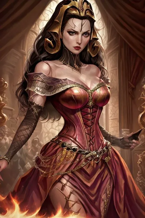 woman, angry expression, masterpiece, best quality, highest quality, cinematic lighting, (volumetric lighting), extremely detailed CG unity 8k wallpaper, focused, 8k wallpaper, 4k wallpaper, extremely detailed, ultra realistic, photorealistic, sharp focus, absurdres, (HDR:1.2), (high contrast), photograph, detailed and intricate, instagram, portrait, highly detailed, digital painting, artstation, concept art, smooth, sharp focus, illustration, cinematic lighting, Style-Princess,