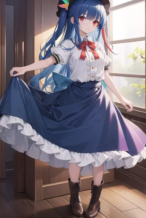 (The Masterpiece,best qulaity,high - quality,high - resolution,ultra-details), (White background:1.9), (1. Slender and tall girl:1.3),,独奏,Light_blue_Hair,(liquid hair:1.2),liquid shoes,long way hair,Floating hair,full full body,standup,sun skirt,liquid clothes,water skirt,best qulaity,8K,detailed skin texturing,beautiful details face,dances,Skirt_fot tail,