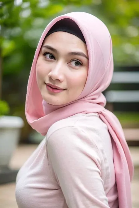 best quality, ultra high res, (photorealistic:1.4), 1girl, solo,pink hijab, closed mouth, white shirt, upper body, black eyes, lips, realistic (high detailed skin:1.2), 8k uhd, dslr, soft lighting, high quality, ((film grain)), Fujifilm XT3, full body
<lora:melodylaksani92:0.85>