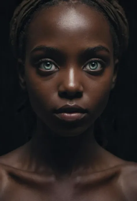 dramatic movie still of a perfect Kenyan 18 years old young woman, worshiper, photorealistic, epic, mystical, slim, stunning eyes, soulful eyes, silhouette, beyond beautiful,