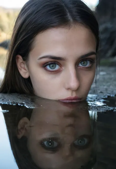 dramatic movie still of a engaging Citizen of Bosnia 20 years old young woman, reflection, photorealistic, epic, mystical, slim, stunning eyes, soulful eyes, silhouette, beyond beautiful,