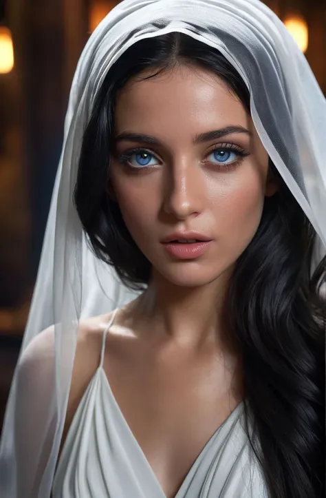 bonny young women,
<lora:add-detail-xl:1>   hyperrealistic, Crystal blue eyes arab ameera al taweel with black hair, white veil, elegant face, Greek, middle eastern, by WLOP, Artgerm, Greg Rutkowski, Alphonse Mucha, Beautiful dynamic dramatic dark moody lighting, shadows, cinematic atmosphere, Artstation, concept design art, Octane render