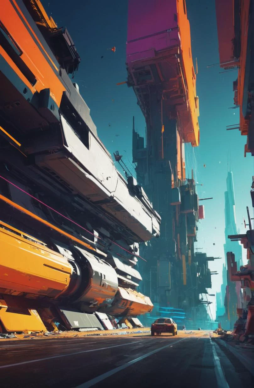wacky, colorful, crazy, abstract, epic, vibrant, by Sparth and Greg Rutkowski, cinematic, trending on artstation