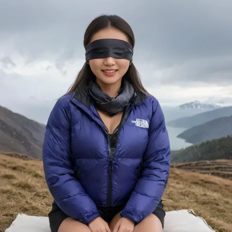 (((dark cinematic still with dark vibes))),one squatting one asian professional women,<lora:pufferdown_tnf_nuptse:0.7> tnf_nuptse jacket , satin_scarf_blindfold,smile,beautiful eyes,tea,stormy weather (mouth closed)
<lora:satin_scarf_blindfold:0.7>
<lora:WildcardX-XL-Detail-Enhancer:1>