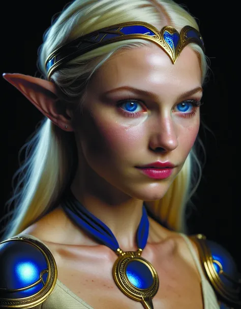 lifelike ivory elves,photo realism,black+blue theme+skin,realistic shaded perfect face,stylish perfect and fine details,dslr camera quality,ayami kojima,amano,hildebrandt,and mark brooks,<lora:add-detail-xl:1.6>,ivorygold <lora:Ivory__Gold:0.8>,by diegocr,<lora:SDXL_Black_Sa_May:0.7>