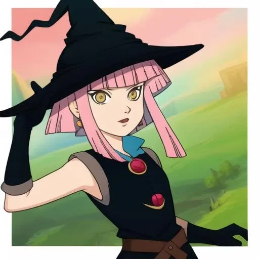 <lora:witch:1>, tw33ny, witch hat, 1girl, standing, blunt bangs