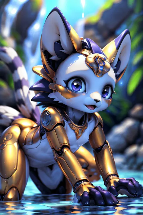 ASCII<lora:add_detail:1>,
ultra realistic, masterpiece, (wildlife|fashion) photography, (Purple ambient light),
side view, POV, dynamic angle,
solo,
cute female anthro lemur catta, beautiful, beautiful body, young, small breasts, flat chest, Chartreuse body,
detailed mouth, (thick thighs:0.3), ((cute)), rendered eyes, ambient light reflected on body, intricate gold,
ankha, <lora:Ankha_v2_RETRAIN:0.3>, golden anklet, golden tiara,
all fours, ass up, raised tail, splashing in the water in a pool,
looking at viewer,
uploaded on e621, (by Manmosu Marimo:0.5), by Barbara Takenaga, (by darkgem_0.5), by Affandi, by Youjomodoki,
<lora:Animal_mecha:0.8>, animal mecha, realistic, (engraved metal surface), cyborg,
<lora:add_detail:0.5>,
Curious,
Morphing Shape-Shifting Furniture, Adaptive furniture that changes shape and form based on user preferences or the intended function, seamlessly morphing to suit various needs,
Asteroid Field Gardens, Gardens of floating asteroids covered in alien flora, each rock supporting a unique ecosystem, creating a celestial garden within the alien cosmos,
Liquid Metal Lakes, Lakes composed of liquid metal that ripples and morphs, reflecting the surrounding alien sky in ever-changing metallic patterns,
__scenery_alien_fauna__,
detailed, realistic, 8k uhd, high quality, high quality photography, 3 point lighting, flash with softbox, 4k, Canon EOS R3, hdr, smooth, sharp focus, high resolution, 80mm, f2.8,
cinematic composition, highly detailed, masterpiece, best quality, intricate, (high detail:1.4), film photography, sharp focus,