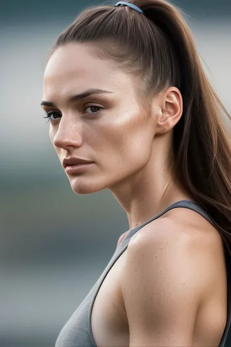 (CR-ToriBl4ck-v2-Block454:0.9), (face closeup:1.1) portrait of (young:1.0) woman, (oiled shiny skin:1.0), (subtle profile angle:1.0),
(8k uhd:1.0), (best quality:1.0), (masterpiece:1.0), (sharp focus:1.0), (simple-grey-backdrop:1.1),
