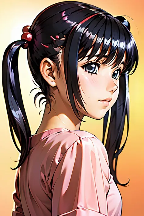 (masterpiece, best quality), 1girl,   <lora:Tsutsumi_Kinuka:0.8> TsutsumiKinuka, 1girl, solo, hair ornament, hair bobbles,long hair, bangs,  twintails, black hair, black eyes, hair ornament, ,