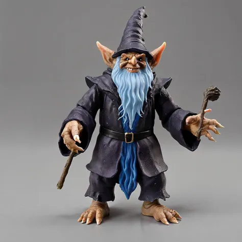 <lora:Everly_Heights_Prop_Generator:1.2> a Dark Troll Wizard action figure