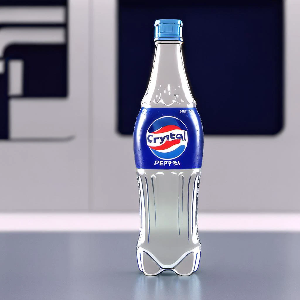 <lora:Everly_Heights_Prop_Generator:1> a bottle of crystal pepsi