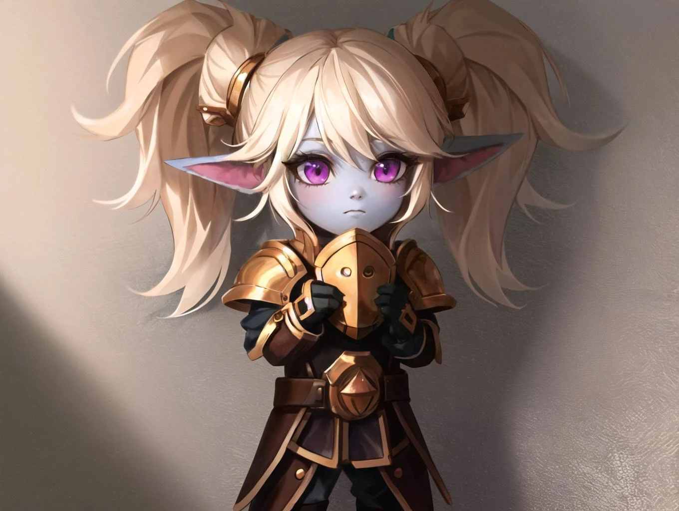 <lora:kupa_poppy:1>, 1girl, (poppy:1.1), (colored skin:0.9), armor, cinematic