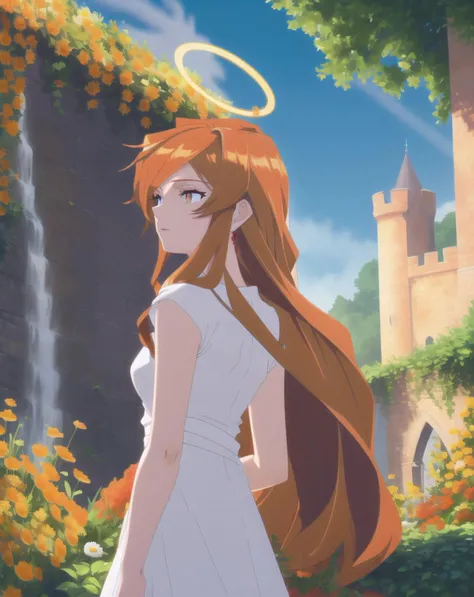 flamme, solo, 1girl, magic, detailed background, flowers, garden, waterfall, dress, halo, sunlight , castle in background, backlighting, cinematic angle
<lora:noline:0.4><lora:frieren_EP01-04_lohad8_attn-mlp-step00040000:1>
