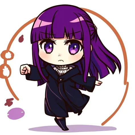 white background, FernF, solo, 1girl, beautiful eyes, kawa, full body, boots, unhappy, [:pout:0.7], fanart, chibi, pointing at viewer, icon, 
<lora:frieren_EP01to10-loha-bundle-30000:1>, <lora:fantasy23:0.6>, <lora:boldline:0.4>