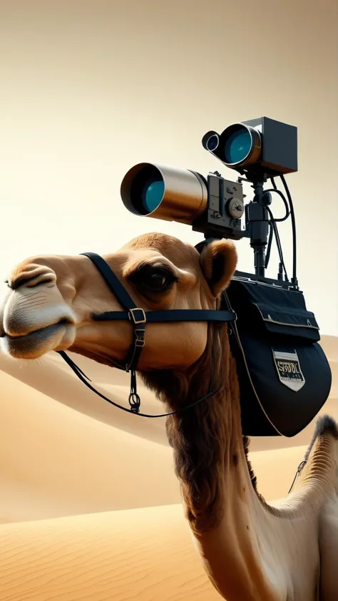Cinematic photo of <lora:SpyWorld50sXL:1> SpyWorld50sXL camel