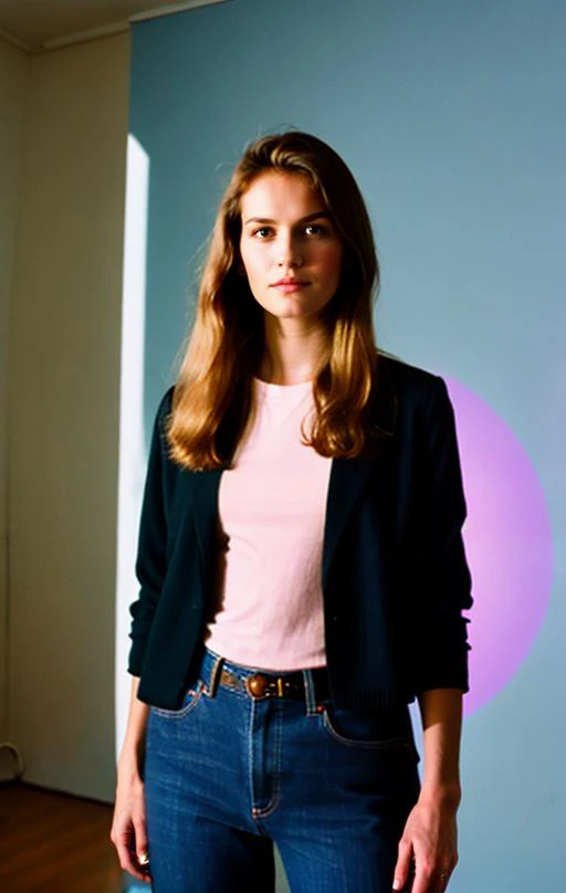 (Projector photo) of a ((27 yo American woman))BREAK[creative consciousness projection], (Instagram pose clothing and hair)BREAK [model standing in elegant architecture], ([esoteric features], [psychological imagery])BREAK [model key lighting], [ camera behind projector], [telephoto lens medium format camera], in the style of [Jake Hicks] <lora:BetterHands:1> <lora:HDhelper:1>