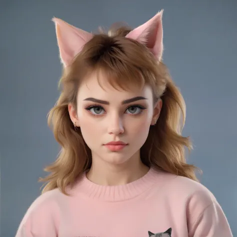 <lora:sdxl-mullets:0.6>, woman with a mullet, cat ears, sweater, <clip:skip:2>, masterpiece, 8k, high resolution, shallow depth of field, sharp focus