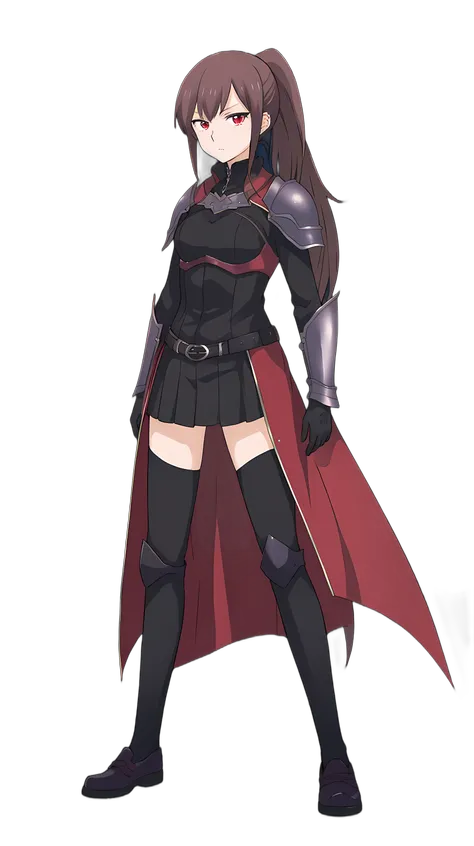 masterpiece, best quality, beautiful
<lora:kindred_spirits_v5:0.6> kd_vnstyle
<lora:add_detail:-0.8>
woman
(solo),
(adult, 30 years old, 30y.o.)
[anime screencap:0.35],
(dark red hair)
high ponytail
break
red eyes,
night, 
vampire,
battle armor
worried
(full body, ), 
standing,
