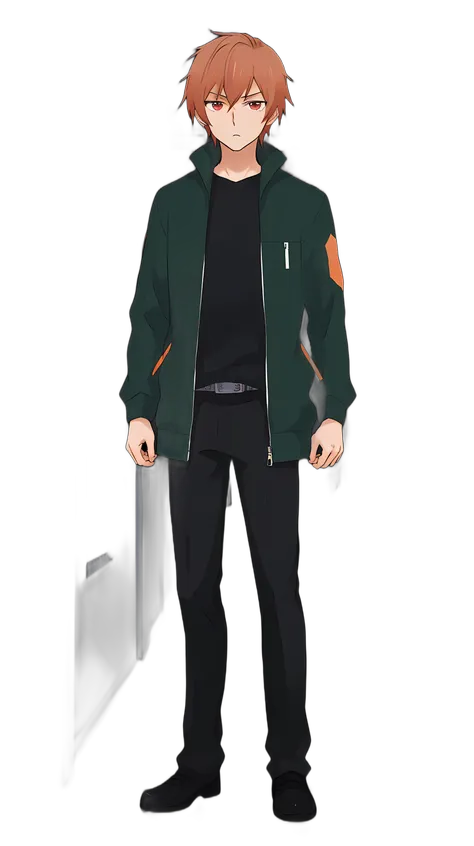 masterpiece, best quality, beautiful
<lora:kindred_spirits_v5:0.6> kd_vnstyle
<lora:add_detail:-0.8>
men
(solo),
(adult, 18years old, 18.o.)
[anime screencap:0.35],
(dark green hair, grey hair, orange hair,  )
hime cut
break
red eyes,
night, 
vampire,
cyberpunk outfit,science fiction, clothes,
worried
(full body, ), 
standing,