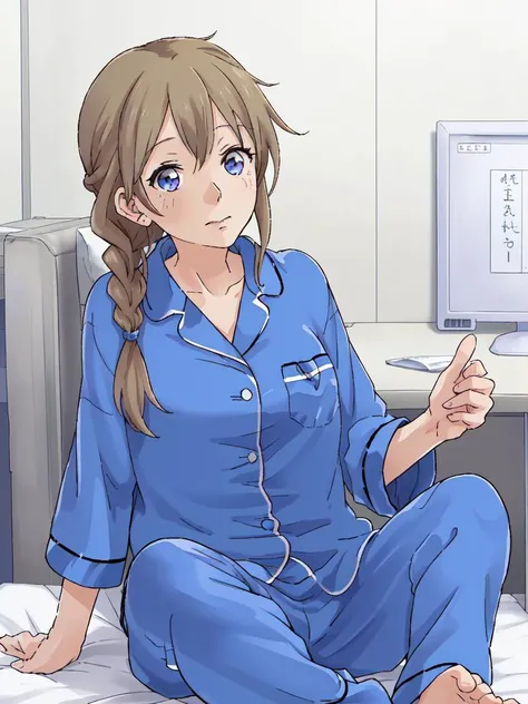 masterpiece, best quality, 8k, "visual novel"
<lora:add_detail:-0.5>
<lora:Kindred_Spirits_on_the_Roof.v2-000005:0.85> kd_vnstyle
1girl, (solo)
(65 years old, 65y.o, (old, wrinkles:1.1))
"",
blue eyes
braids
(pajamas:1.1)
office
" "