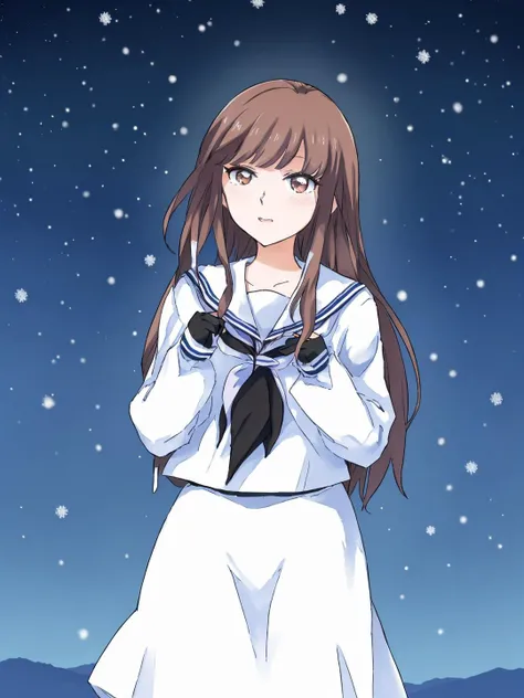 masterpiece, best quality,
vivid colors,
<lora:kindred_spirits_v5:0.8> kd_vnstyle
<lora:add_detail:-0.45>
1girl , (solo),
(21 years old, 21y.o, adult)
brunette hair,
" ",
very long hair,
(serafuku,:1.35)
snowy mountains,
science fiction, futuristic